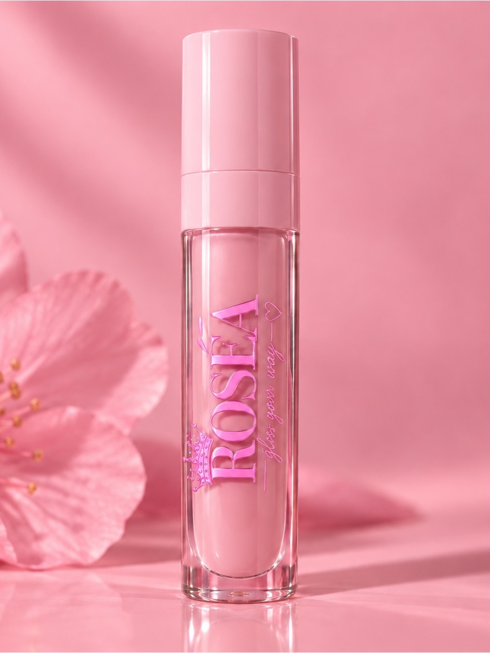 Hydrating Pink Lip Gloss — Sheer Blossom Shine